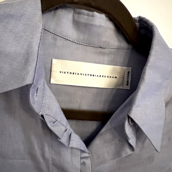 Victoria Beckham long sleeve button down shirt size 4 - Picture 7 of 8